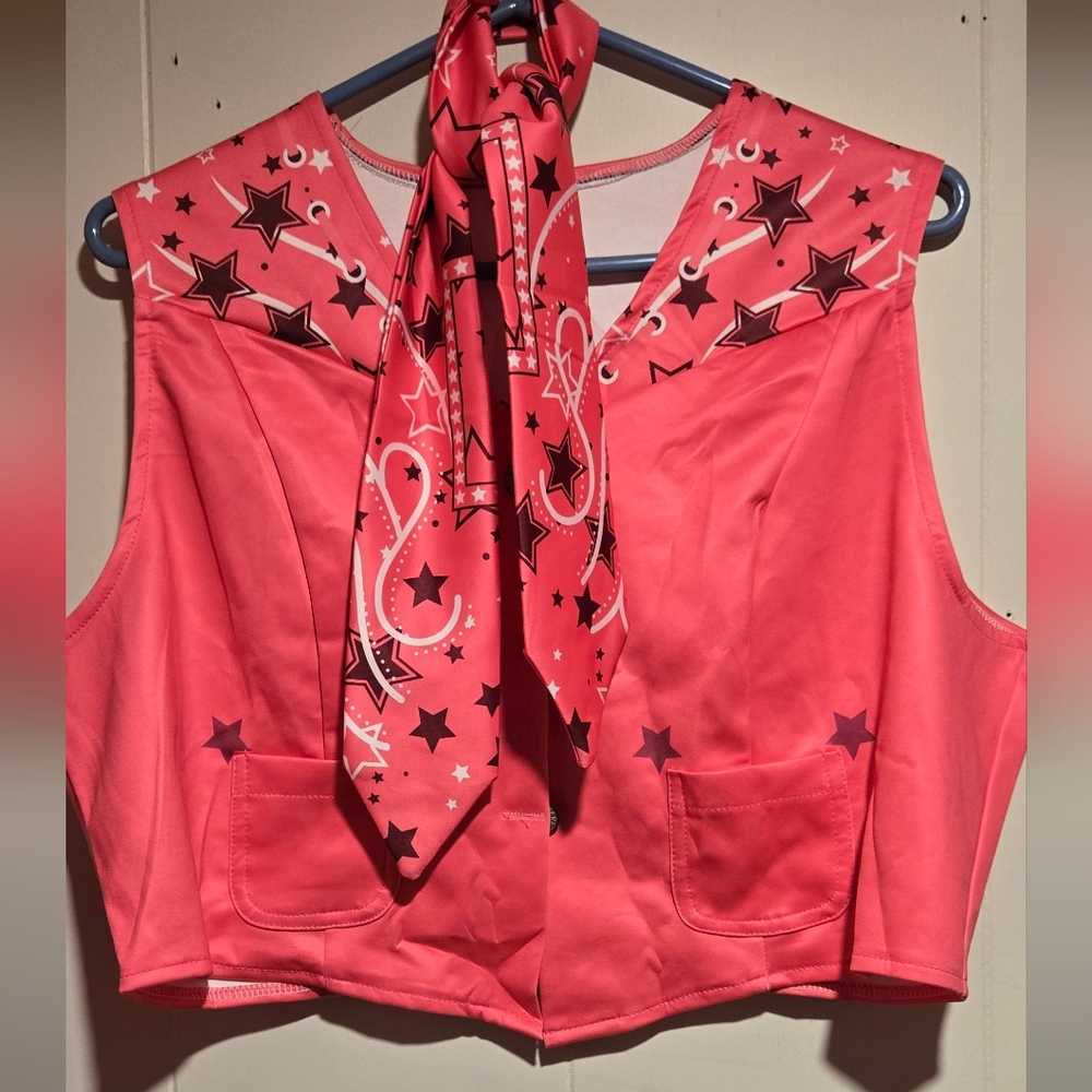 Red Star Patterned Vest
